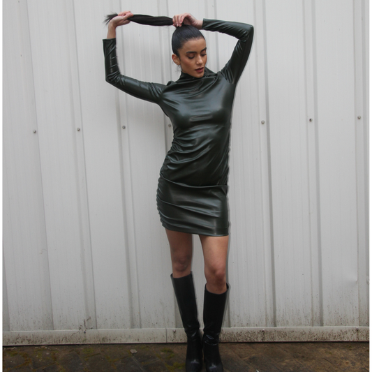 Slate Envy Mini Dress - Tessuto