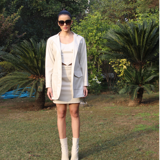 Ivory Luxe Trench - Tessuto