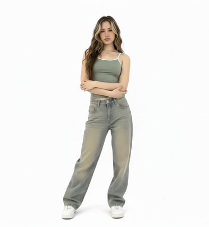 Two Toned Strappy Top - Tessuto
