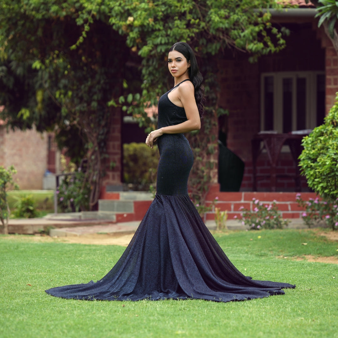 Buy Best Party Wear Gown Dress for Women - Oceanic Gleam Gown - Tessuto