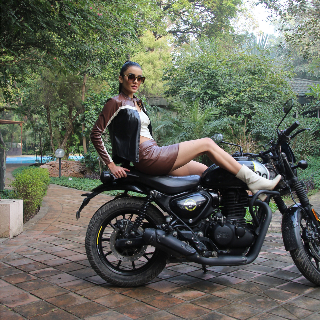 Dual Tone Biker Jacket - Tessuto