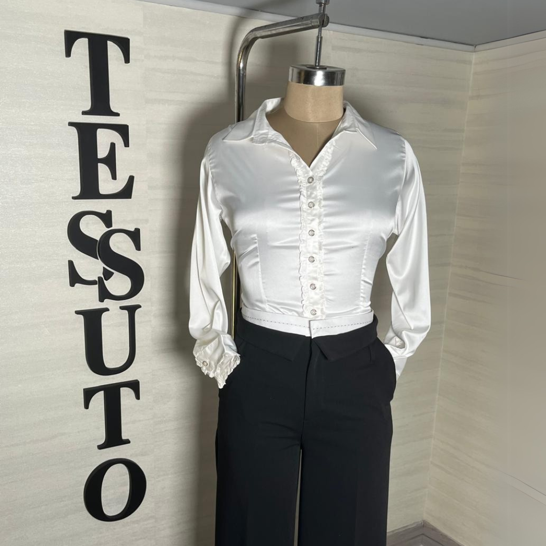 Armani Satin Shirts for Women - Tessuto