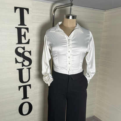 Armani Satin Shirts for Women - Tessuto