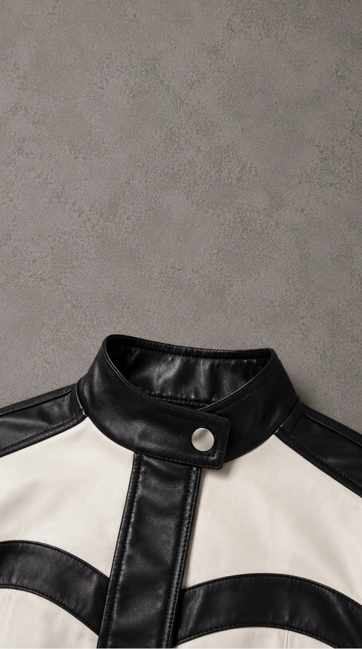 Contrast Moto Jacket