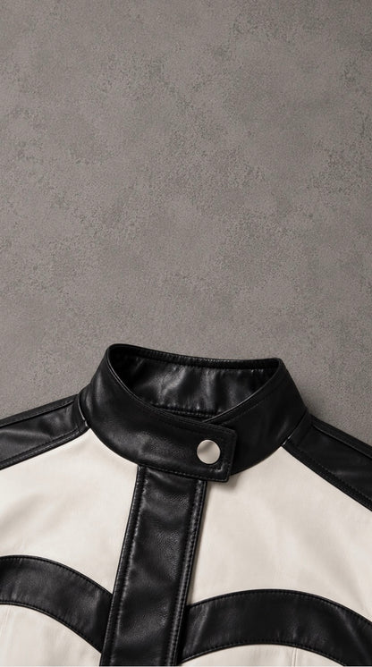 Contrast Moto Jacket