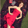 Buy Best Party Wear Gown Dress for Women - Crimson Siren Gown - Tessuto