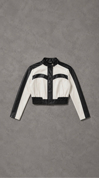 Contrast Moto Jacket