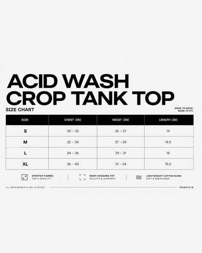 Acid Wash Tank Top (Crop)