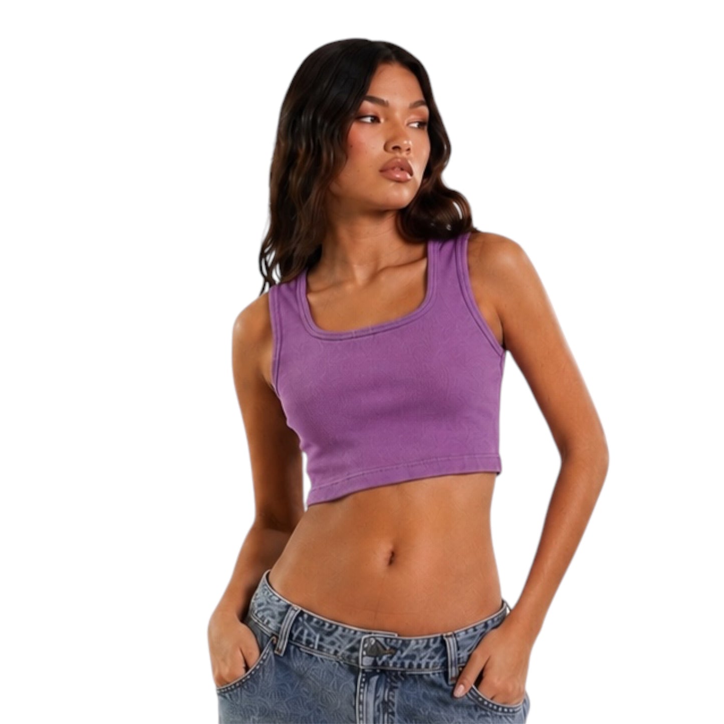 Acid Wash Tank Top (Crop)