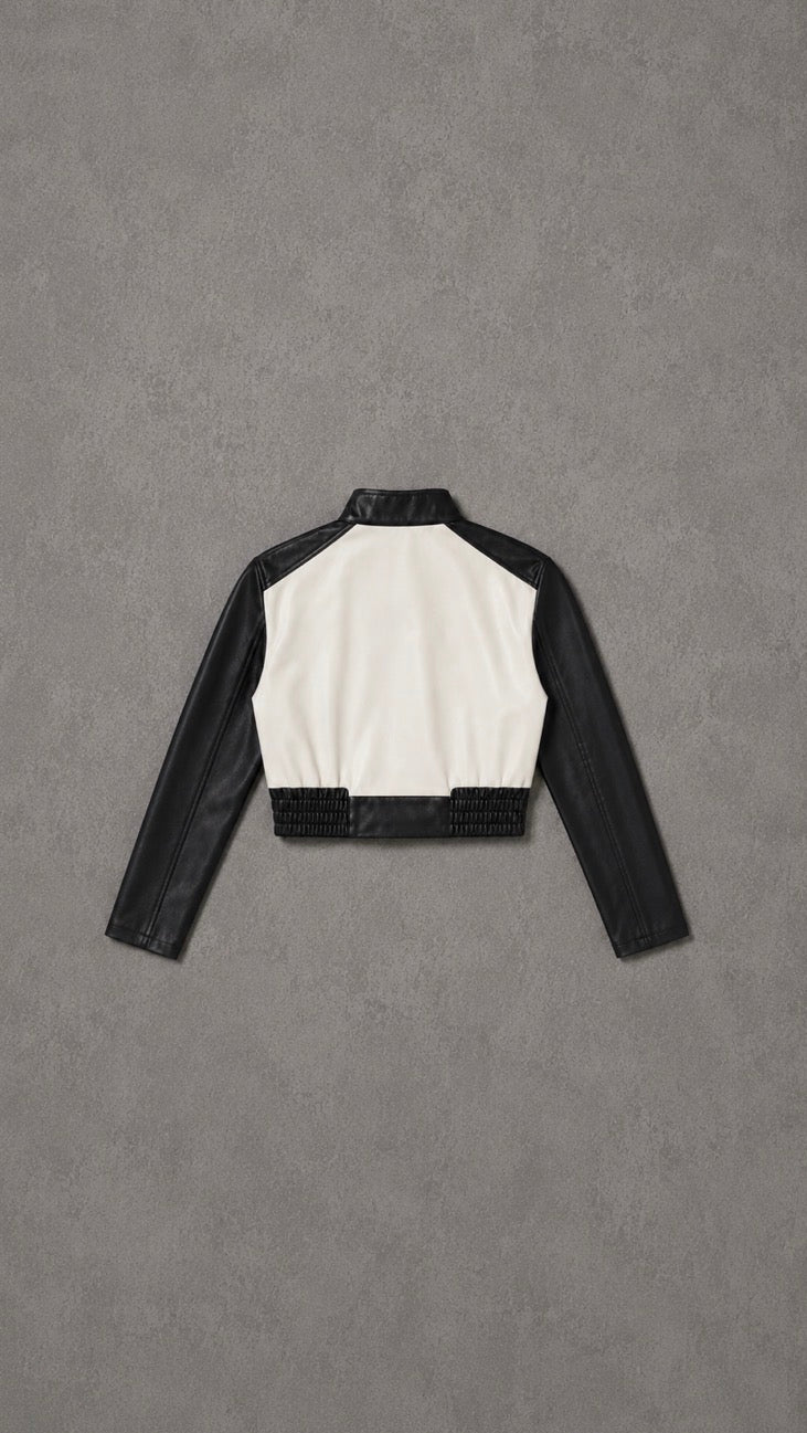 Contrast Moto Jacket