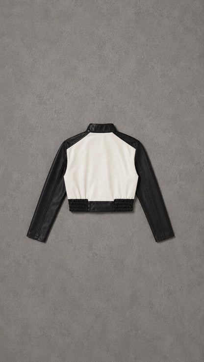 Contrast Moto Jacket