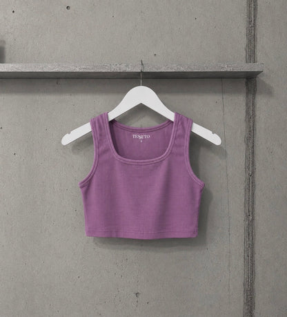 Acid Wash Tank Top (Crop)