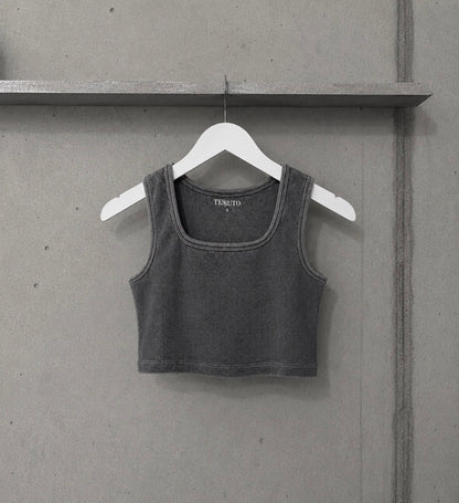 Acid Wash Tank Top (Crop)