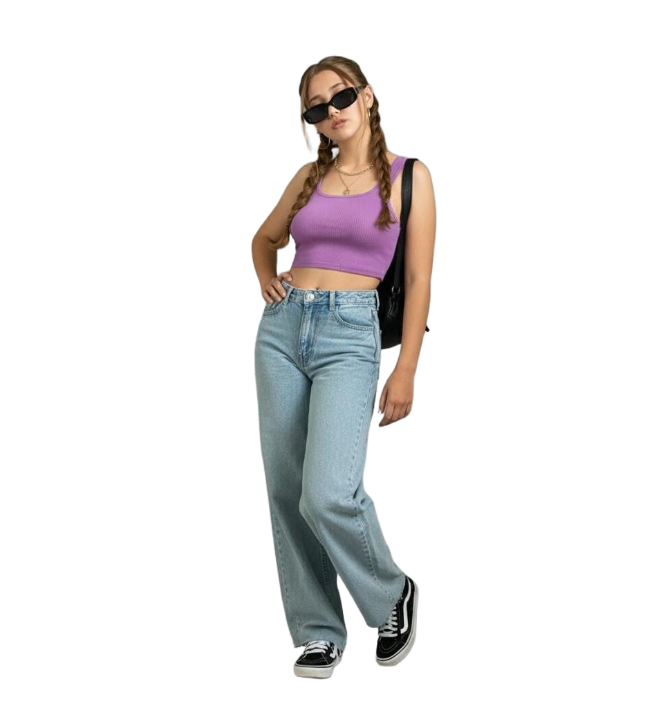 Acid Wash Tank Top (Crop)