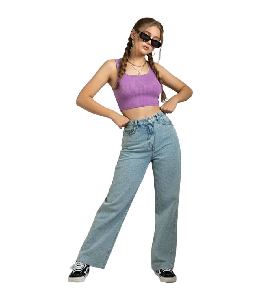 Acid Wash Tank Top (Crop)