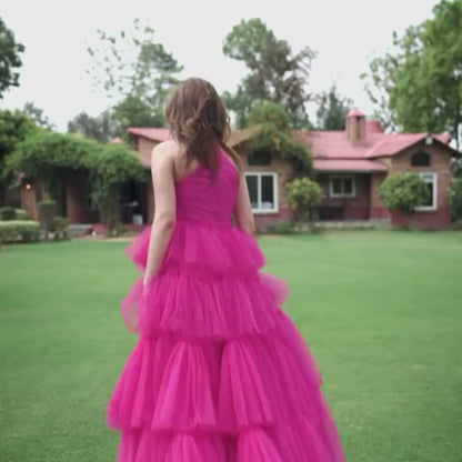 Pink Cascade Gown